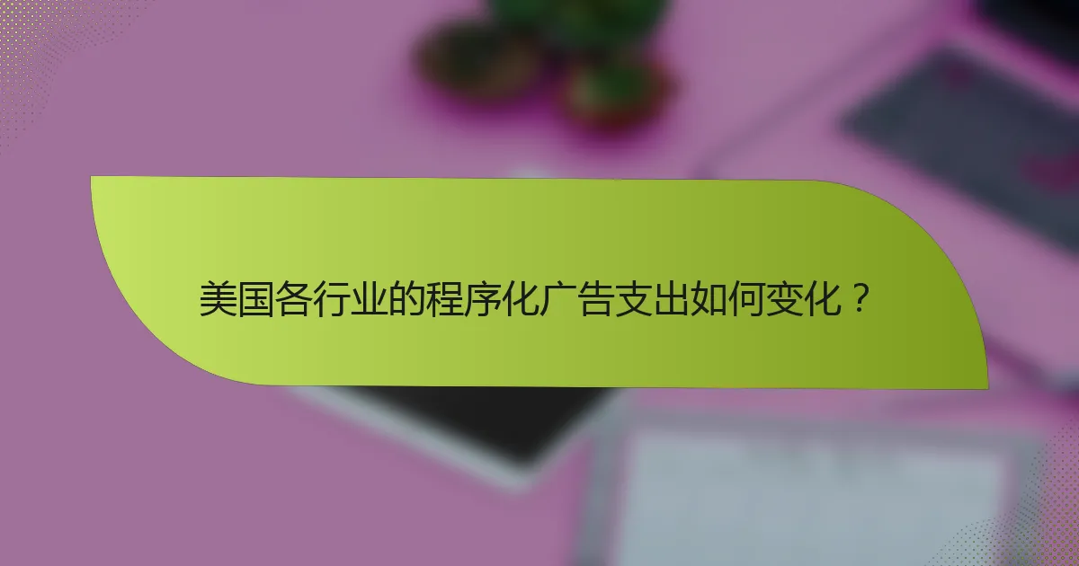 美国各行业的程序化广告支出如何变化？